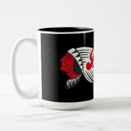 Vintage Motorcycle Logo Black Two-Tone Coffee Mug