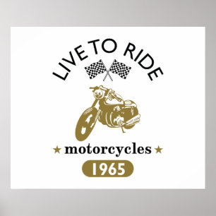 Vintage Motorcycle Motosport Poster
