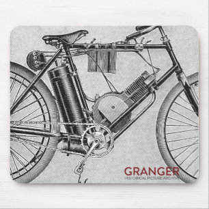 Vintage Motorcycle Mouse Pad