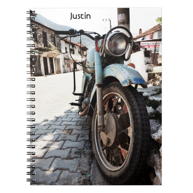 Vintage Motorcycle Notebook (Front)