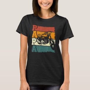 Vintage Motorcycle Papa Biker Motorcycle Rider Fat T-Shirt