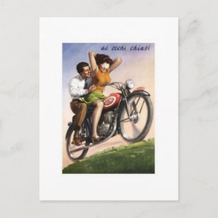 Vintage Motorcycle Postcard