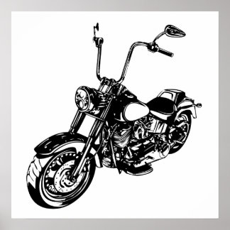 Vintage Motorcycle Poster