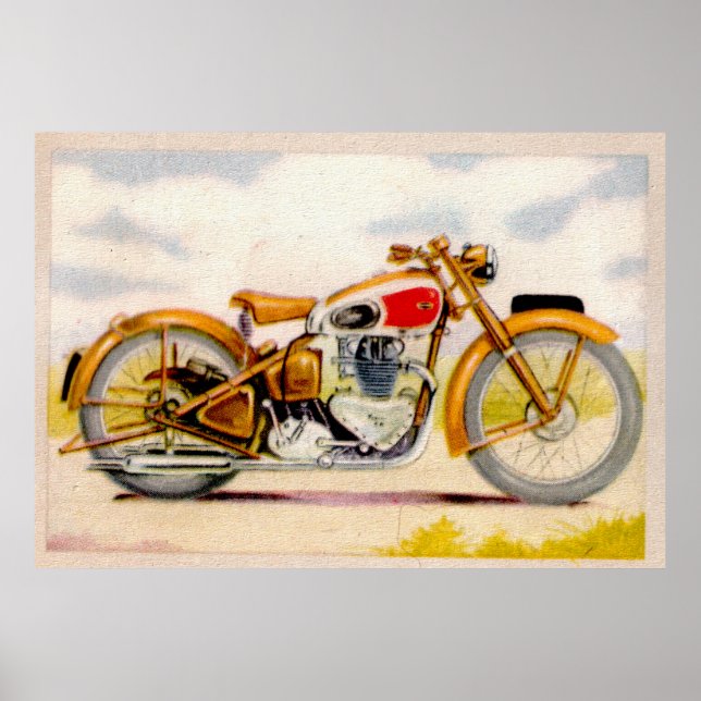 Vintage Motorcycle Print (Front)