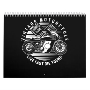 Vintage Motorcycle Racing Gift For Biker Calendar
