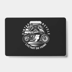 Vintage Motorcycle Racing Gift For Biker ID Badge