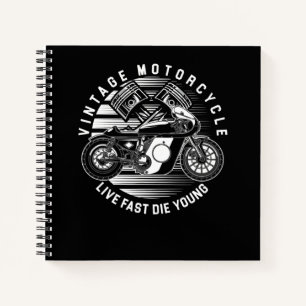 Vintage Motorcycle Racing Gift For Biker Notebook