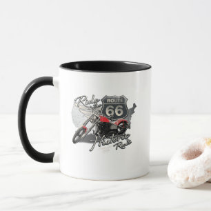 Vintage Motorcycle Ride Route 66 Mug