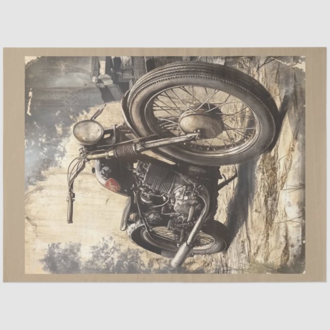 Vintage Motorcycle Series Design #10 Tissue Paper (Front)