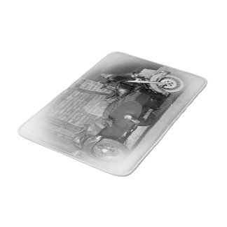 vintage motorcycle sidecar bath mat