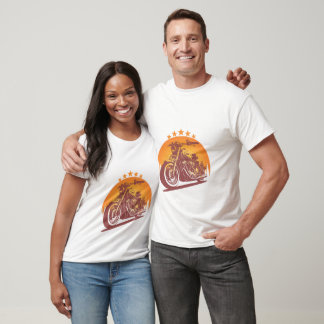 Vintage Motorcycle Sunset | Biker Ride Tee