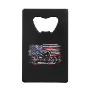 Vintage Motorcycle USA Flag Retro Biker, Motorcycl