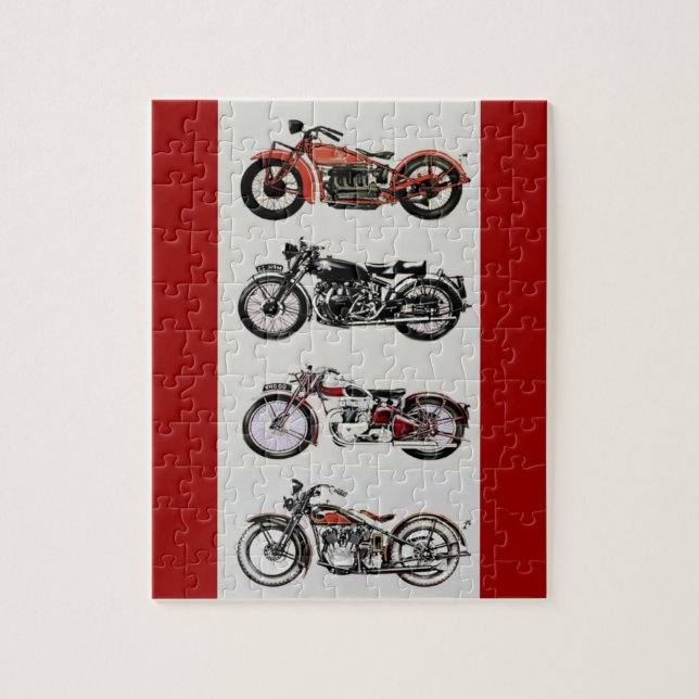 VINTAGE MOTORCYCLES JIGSAW PUZZLE (Vertical)