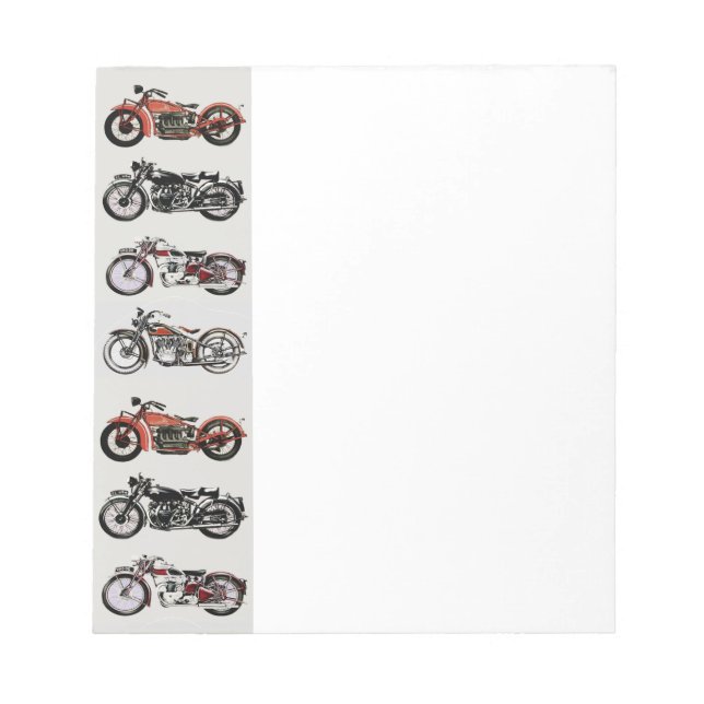 VINTAGE MOTORCYCLES NOTEPAD (Front)