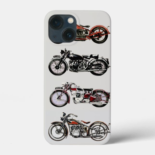 VINTAGE MOTORCYCLES ,Red Case-Mate iPhone Case (Back)