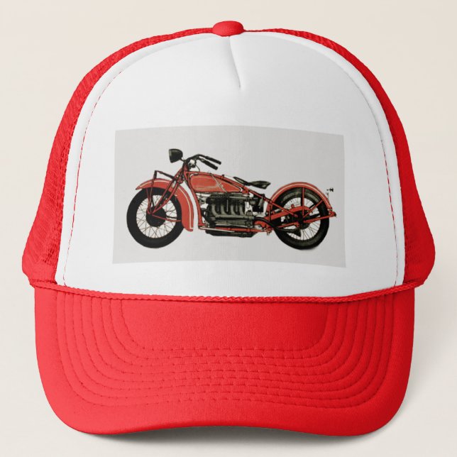 VINTAGE MOTORCYCLES TRUCKER HAT (Front)