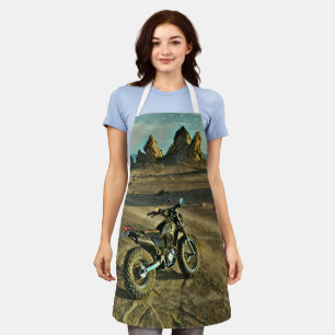 vintage motorcyclist birthday gift apron