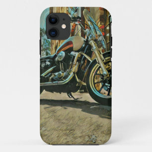 vintage motorcyclist birthday gift iPhone 11 case