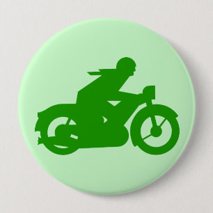 VINTAGE MOTORCYCLIST Round Button