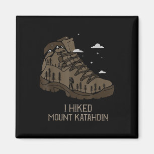 Vintage Mount Katahdin Camping Hiking Boot Magnet