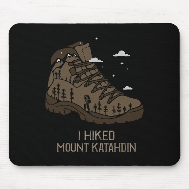 Vintage Mount Katahdin Camping Hiking Boot  Mouse Pad (Front)