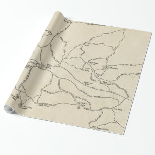 Vintage Mount Monadnock Trail Map (1910) Wrapping Paper