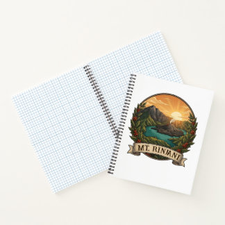 Vintage Mount Rinjani Indonesia Volcano Retro Notebook