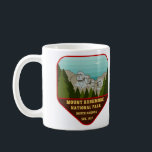 Vintage Mount Rushmore Illustration Coffee Mug<br><div class="desc">An iconic USA attraction in South Dakota.</div>
