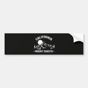 Vintage Mount Shasta California Travel Bumper Sticker