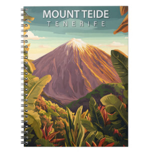 Vintage Mount Teide Tenerife Canary Islands Notebook