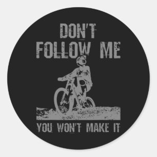 Vintage Mountain Bike Downhill Biking Mtb Cycling Classic Round Sticker