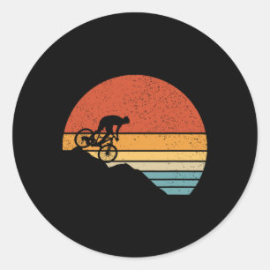 Vintage Mountain Bike Outdoor Retro Mtb Downhill B Classic Round Sticker