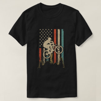 Vintage Mountain Bike US FLag Retro Biking Style M T-Shirt