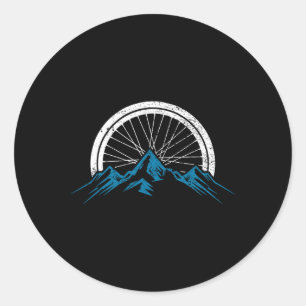 Vintage Mountain Biking Mountainbike Dirt Bike Mtb Classic Round Sticker