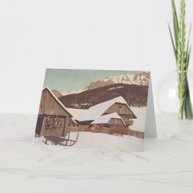 Vintage Mountain Christmas, A Christmas Card (Front)