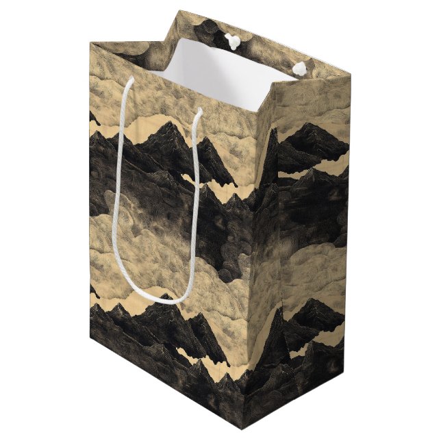 Vintage Mountain Clouds Landscape (2) Medium Gift Bag (Front Angled)