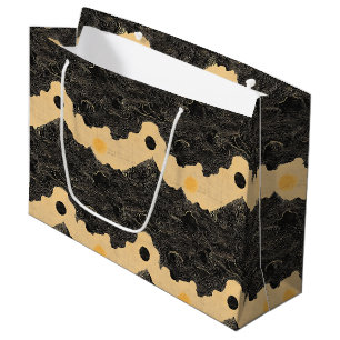 Vintage Mountain Clouds Landscape (4) Large Gift Bag