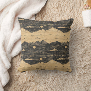 Vintage Mountain Clouds Landscape (7) Cushion