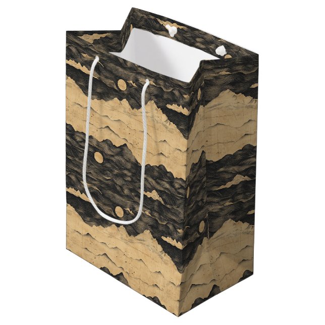 Vintage Mountain Clouds Landscape (7) Medium Gift Bag (Front Angled)