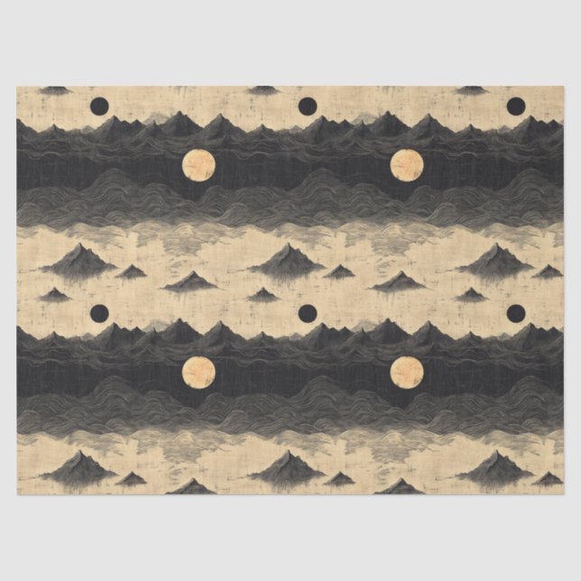 Vintage Mountain Clouds Landscape (9) Tissue Paper (Front)