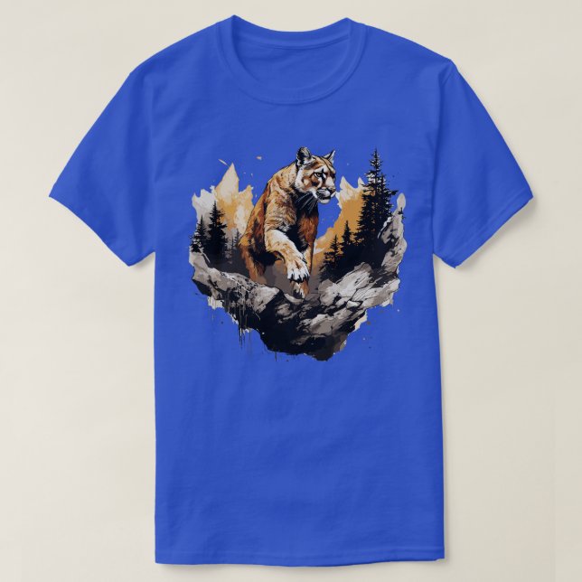 Vintage Mountain Lion T-Shirt (Design Front)