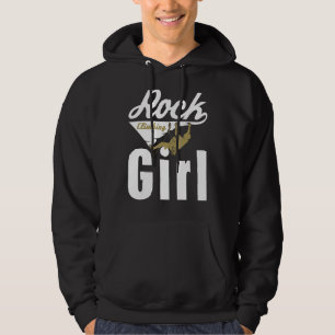 Vintage Mountaineering With Rock Climbing Girl Hoodie