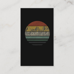 Vintage mountains mountains hiking business card