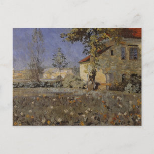 Vintage Mourier-Petersen House in Garden Postcard