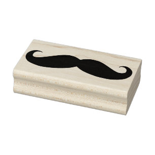 Vintage Moustache Rubber Art Stamp