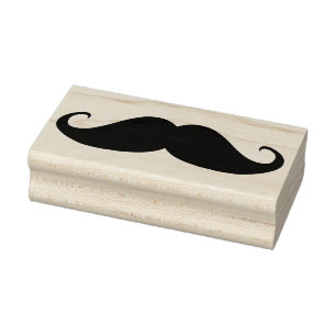 Vintage Moustache Rubber Art Stamp