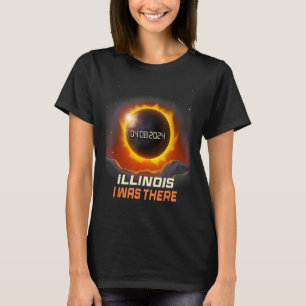 Vintage Moutains Total Solar Eclipse 2024 Illinois T-Shirt