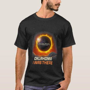 Vintage Moutains Total Solar Eclipse 2024 Oklahoma T-Shirt