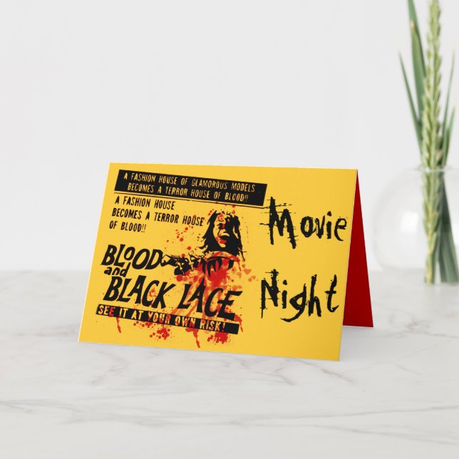 Vintage Move Night Invitation (Front)