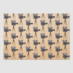 Vintage Movie Camera Pattern Tissue Paper